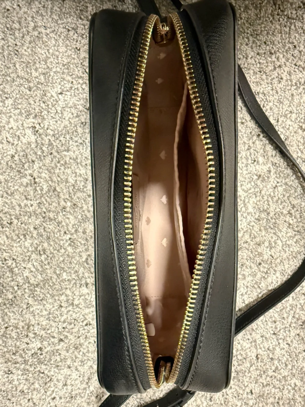 Kate Spade New York Black Leather Camera Crossbody Bag